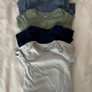 Carter's 5 pack body suits in Blue and Green Tones